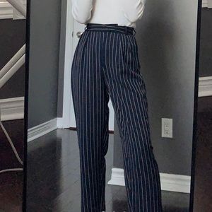 Aritzia Babaton Modesto Navy Striped Pants